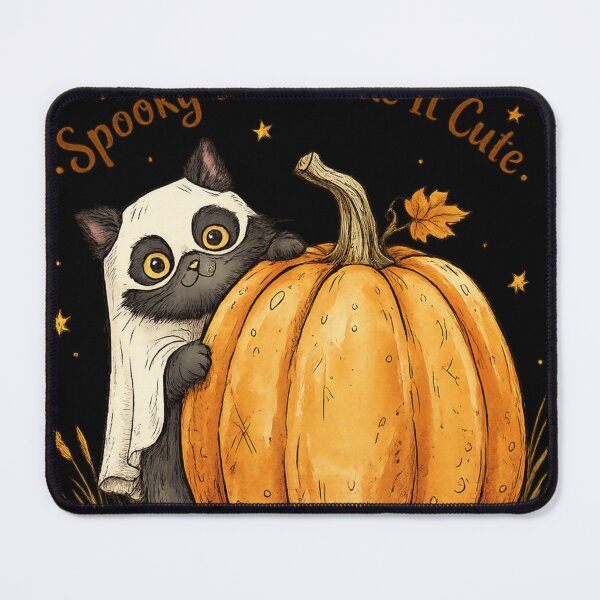 Item preview, Cute Ghost Cat Halloween Pumpkin Tee designed and sold by Retro Rascals Co..