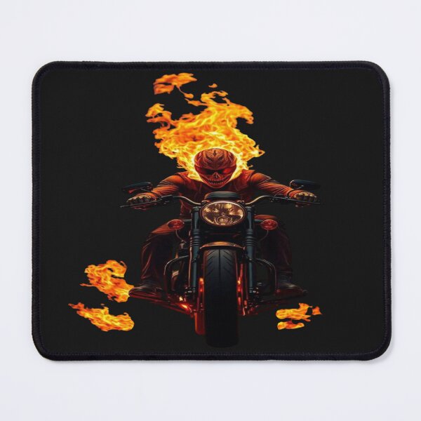 Item preview, The Spirit of Vengeance on Two Wheels, Skull on Fire Biker - Supernatural Biker and Hellfire (Ghost Rider Style) designed and sold by RAYBIL.