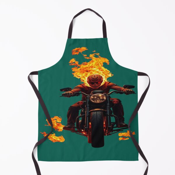 Item preview, The Spirit of Vengeance on Two Wheels, Skull on Fire Biker - Supernatural Biker and Hellfire (Ghost Rider Style) designed and sold by RAYBIL.