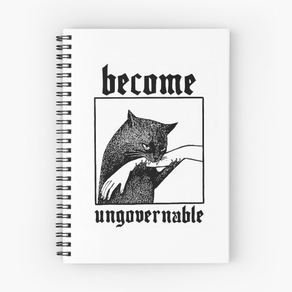 Item preview, Become Ungovernable - Black Cat Biting Hand Funny Meme designed and sold by Rahamkshop.