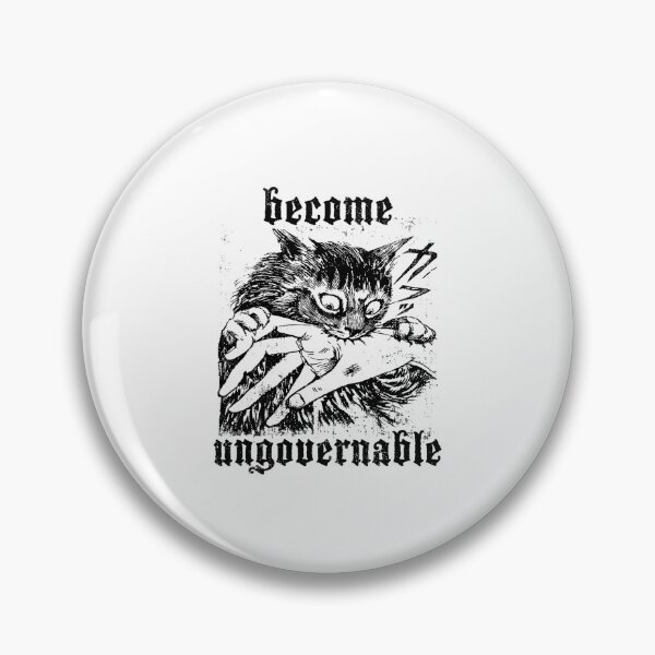 Item preview, Become Ungovernable - Black Cat Biting Hand Funny Meme designed and sold by Rahamkshop.