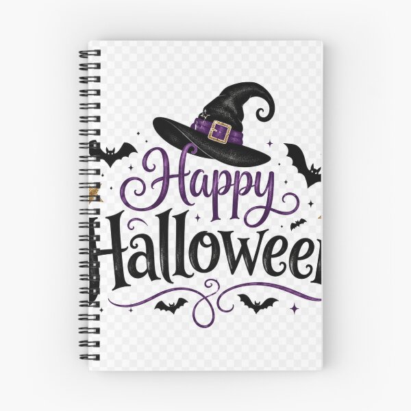 Item preview, Happy Halloween Witch Hat & Bats Gold Stars Spooky Cute Design designed and sold by Moonlight Studio.