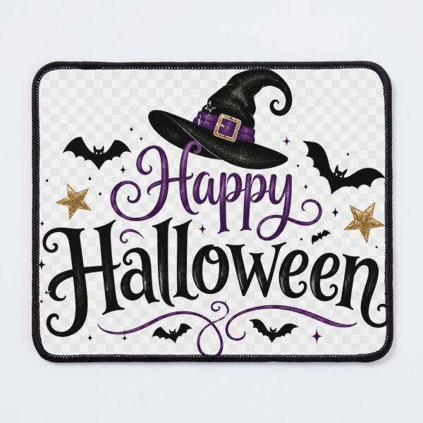 Item preview, Happy Halloween Witch Hat & Bats Gold Stars Spooky Cute Design designed and sold by Moonlight Studio.