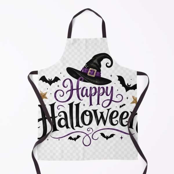 Item preview, Happy Halloween Witch Hat & Bats Gold Stars Spooky Cute Design designed and sold by Moonlight Studio.