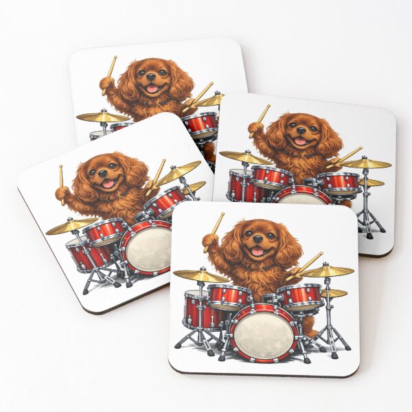 Item preview, Drum playing Ruby Cavalier designed and sold by SpottyRainbow.
