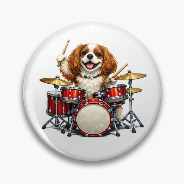 Item preview, Drum playing Blenheim Cavalier designed and sold by SpottyRainbow.