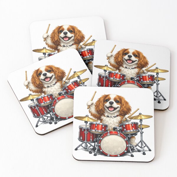Item preview, Drum playing Blenheim Cavalier designed and sold by SpottyRainbow.
