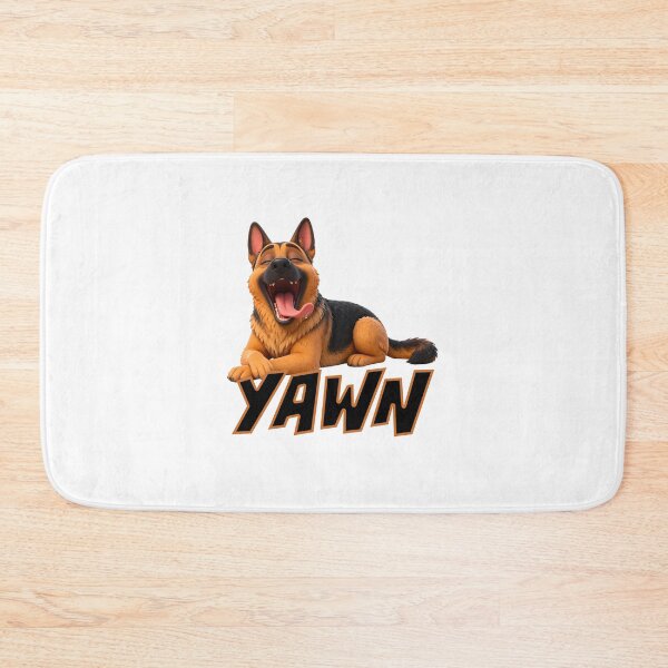 Item preview, German Shepherd dog YAWN designed and sold by SmARTNiki.