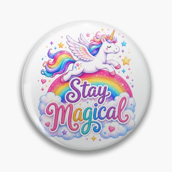 Item preview, Stay Magical Cute Winged Unicorn Rainbow Gift designed and sold by DesignsO'Random.