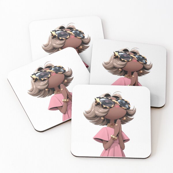 Item preview, Praying Fashionista Sticker | Glam Black Girl Prayer Die Cut Sticker | Faith Aesthetic Cute Christian Laptop Water Bottle Journal Decal designed and sold by overcomercrafts.