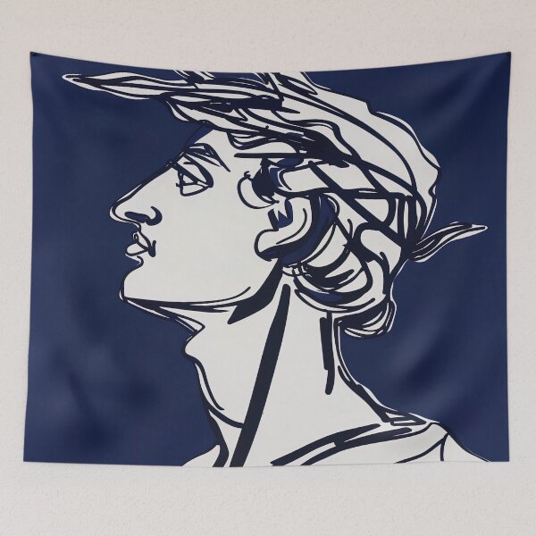 Item preview, Coeus, Greek deity - Blue Abstract Art designed and sold by shadow-bloom.