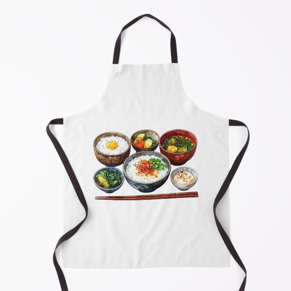 Item preview, Traditional Japanese Meal Watercolor Illustration designed and sold by BetweenForms.