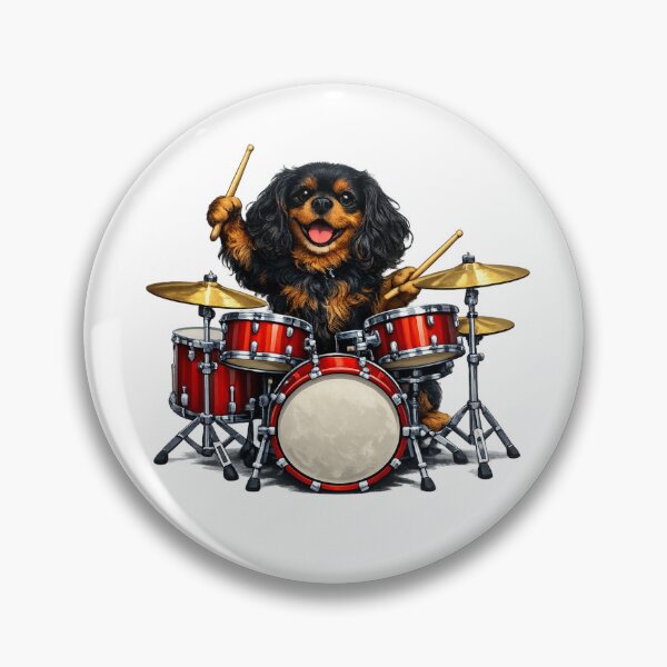 Item preview, Drum playing Black and Tan Cavalier designed and sold by SpottyRainbow.