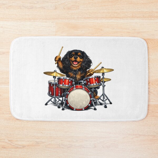 Item preview, Drum playing Black and Tan Cavalier designed and sold by SpottyRainbow.