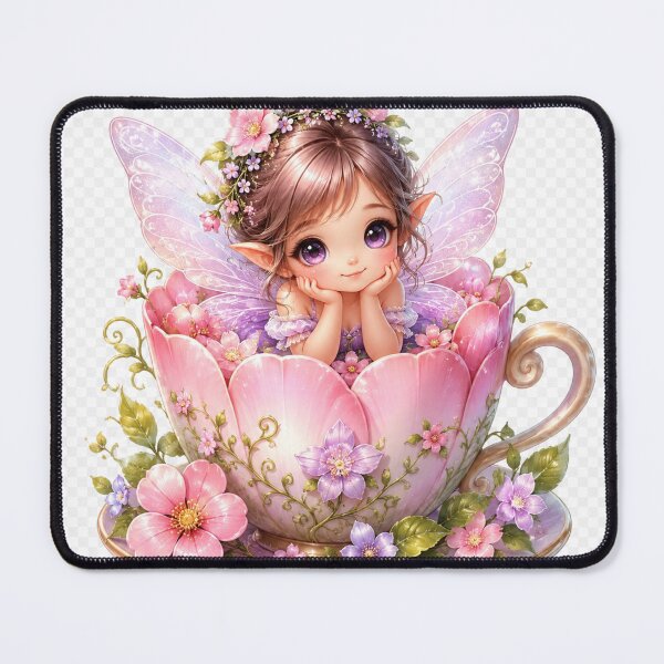 Item preview, Tiny Fairy in a Flower Cup – Cute Magical Garden Fairy Sticker designed and sold by Moonlight Studio.