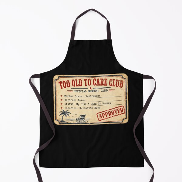 Item preview, Too Old To Care Club Official Member Card Funny Retirement Beach Vacation Gift designed and sold by Nightarel.