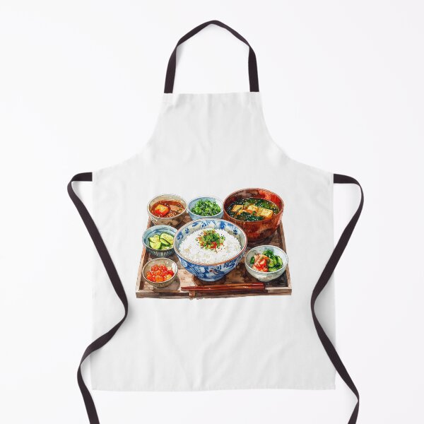 Item preview, Traditional Japanese Teishoku Watercolor Illustration designed and sold by BetweenForms.
