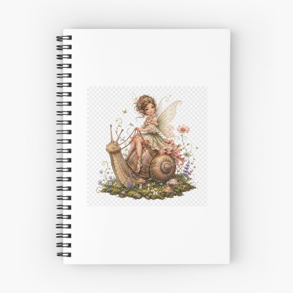 Item preview, Fairy Riding a Snail Illustration designed and sold by TaiwoDesigns.