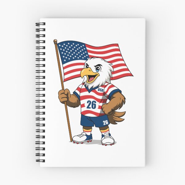 Item preview, USA Eagle Mascot Character Holding Flag designed and sold by Anne97s.