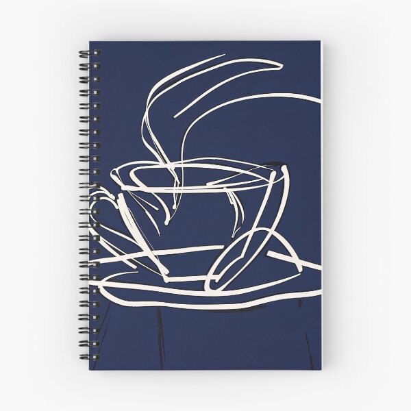 Item preview, Coffee - Blue Abstract Art designed and sold by shadow-bloom.