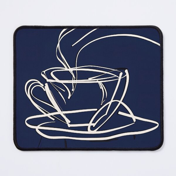 Item preview, Coffee - Blue Abstract Art designed and sold by shadow-bloom.
