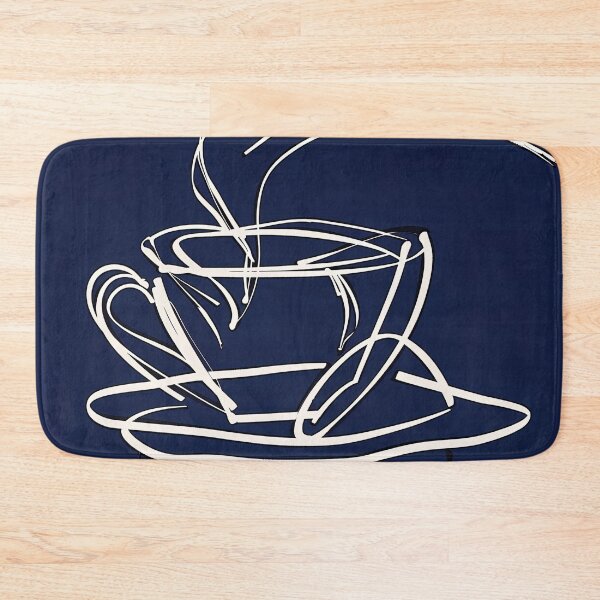 Item preview, Coffee - Blue Abstract Art designed and sold by shadow-bloom.