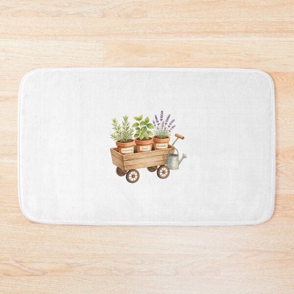 Item preview, Vintage Garden Cart Botanical Watercolor Illustration designed and sold by Spirit of Siam.