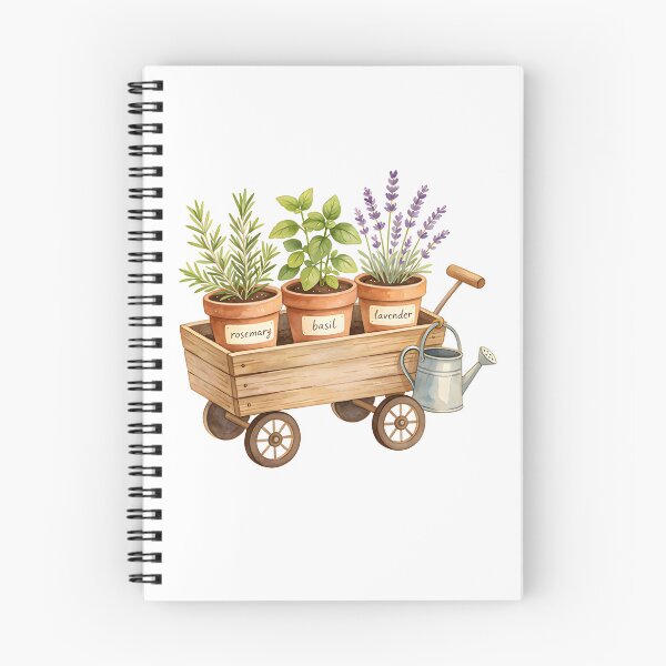 Item preview, Vintage Garden Cart Botanical Watercolor Illustration designed and sold by Spirit of Siam.