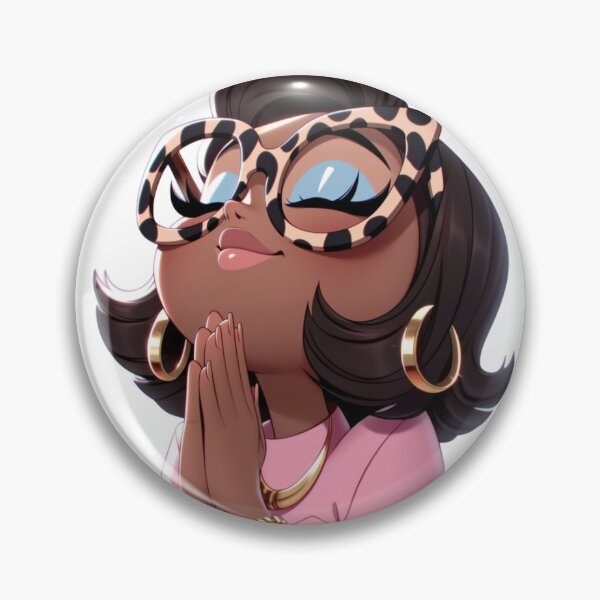 Item preview, She Prays with Style Sticker | Fashionable Christian Black Girl Sticker | Cute Faith Die Cut Decal for Journal, Bible & Laptop designed and sold by overcomercrafts.