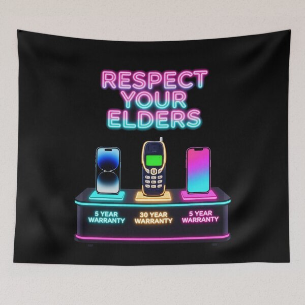 Item preview, Respect Your Elders Phone Technology Humor designed and sold by AleksandraJac05.