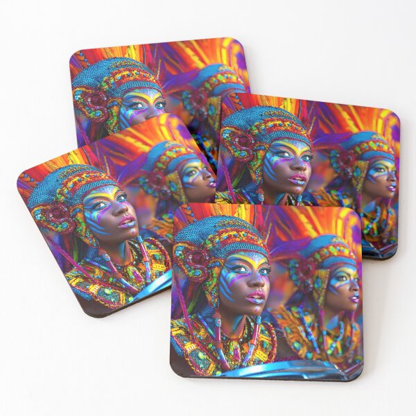 Item preview, Vibrant Carnival Performers with Colorful Costumes designed and sold by Artessie.