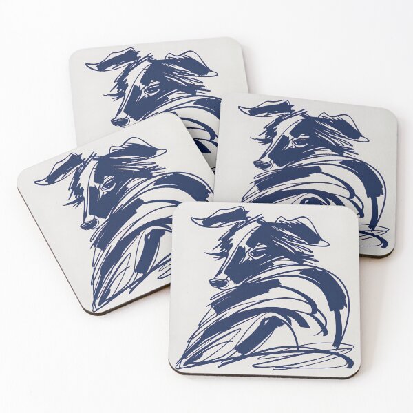 Item preview, Collie - Blue Abstract Art designed and sold by shadow-bloom.