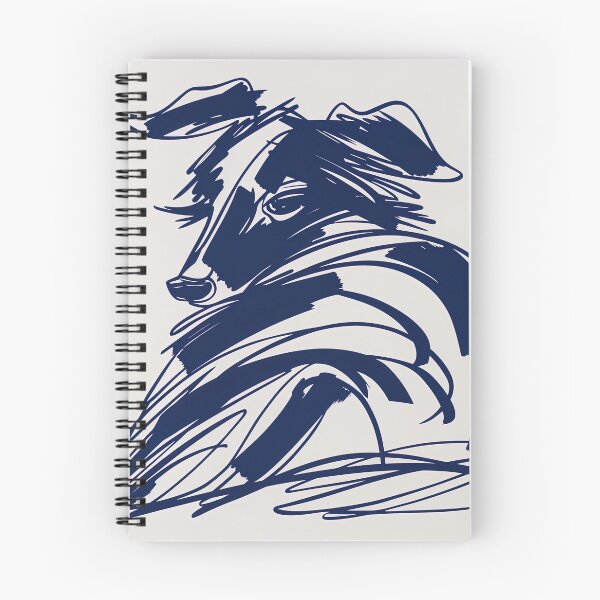 Item preview, Collie - Blue Abstract Art designed and sold by shadow-bloom.