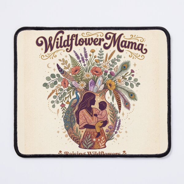 Item preview, Wildflower Mama Shirt – Boho Mother Child Silhouette Raising Wildflowers Tee designed and sold by DmaarGroup.