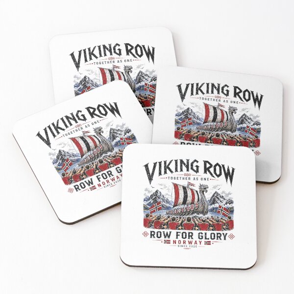 Item preview, Norway Viking Row Ro! Ro! Supporter Longship Retro Graphic designed and sold by Rahamkshop.