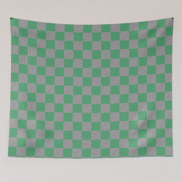 Item preview, Green Black Checkerboard Pattern designed and sold by DesignsVault.