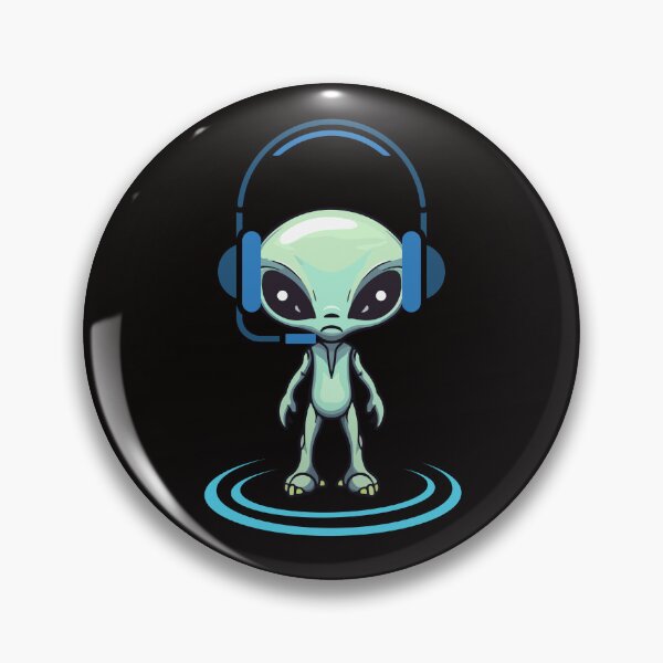 Item preview, Cute Alien Listening to Music - Lofi Space Gamer designed and sold by DesignElmissaoui.