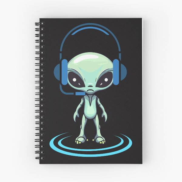 Item preview, Cute Alien Listening to Music - Lofi Space Gamer designed and sold by DesignElmissaoui.