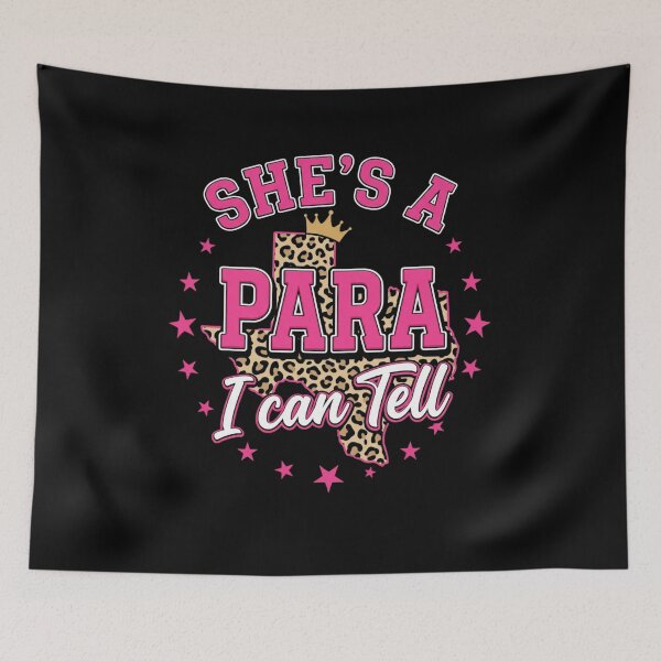 Item preview, She's A Para I Can Tell Western Girly Funny Paraprofessional T-Shirt | Cute School Staff Graphic Gift designed and sold by Trendably.