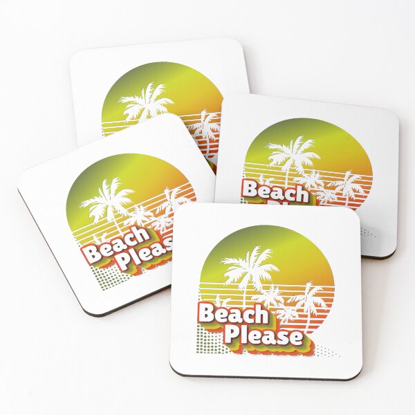 Item preview, Beach Please Retro Sunset Palm Trees Funny Summer Pun designed and sold by DonnaRaine.