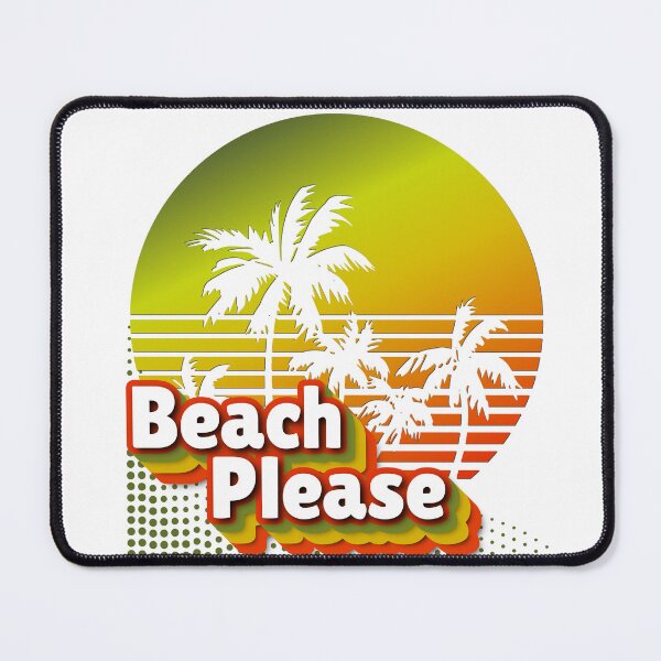 Item preview, Beach Please Retro Sunset Palm Trees Funny Summer Pun designed and sold by DonnaRaine.