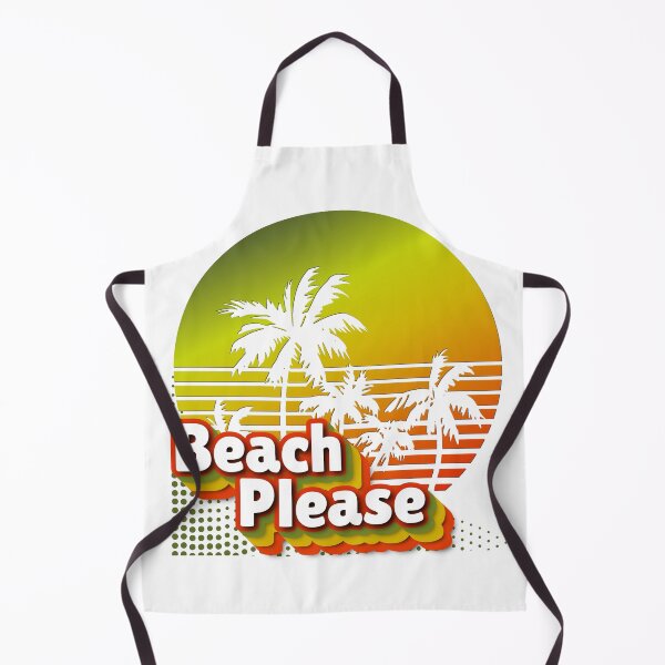 Item preview, Beach Please Retro Sunset Palm Trees Funny Summer Pun designed and sold by DonnaRaine.