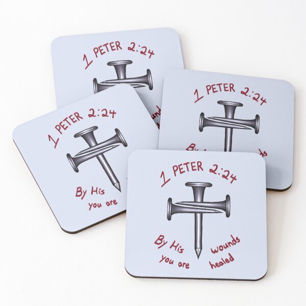Item preview, 1 Peter 2:24 - By His wounds you are healed designed and sold by knight05light.