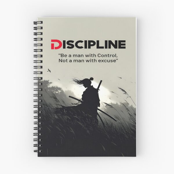 Item preview, DISCIPLINE: Be a man with control, not a man with excuse Inspiring Motivational Quote designed and sold by Matt_Smith.