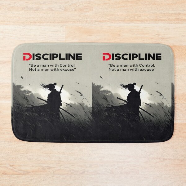 Item preview, DISCIPLINE: Be a man with control, not a man with excuse Inspiring Motivational Quote designed and sold by Matt_Smith.