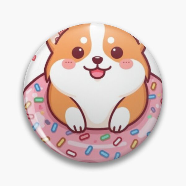 Item preview, Kawaii Corgi in Donut Sticker | Cute Dog Lover Gift designed and sold by Stylestickers55.
