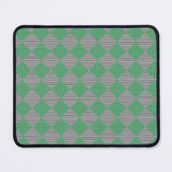 Item preview, Green Black Checkerboard Rhombus Pattern designed and sold by DesignsVault.