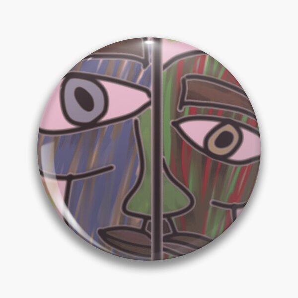 Item preview, Split Face Abstract Cubism Portrait designed and sold by PsychoVortex.