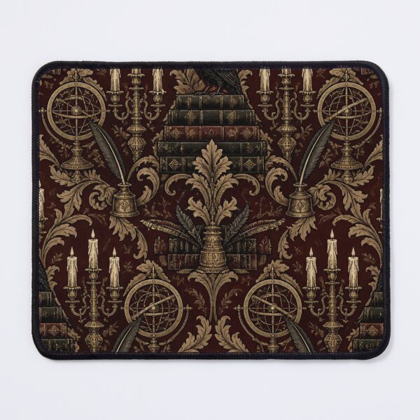Item preview, Hallowed Halls Gothic Library Candlelight Damask designed and sold by StickyGuys.
