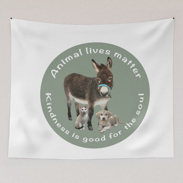 Item preview, Animal lives matter. Donkey Cat Dog All proceeds go to animal charities and rescues designed and sold by AnimalFriends1.
